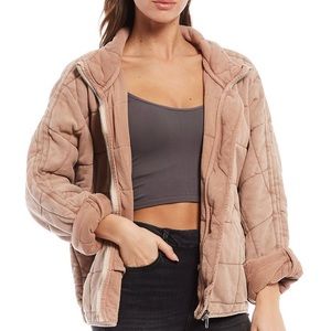 Free People Dolman Quilted Knit Jacket